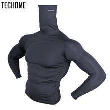 Рубашки, Топы, большой размер, Мужская одежда, водолазка, футболка с длинным рукавом, высокий воротник, для досуга, бренд, хлопок, Европейский стиль, мужские# Gljs234X