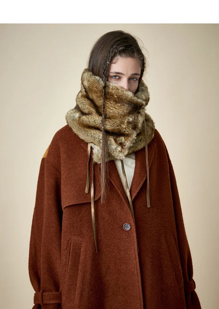 IRINACH60 Новая коллекция съемное длинное шерстяное лоскутное Женское зимнее пальто с капюшоном белая куртка-пуховик на утином пуху