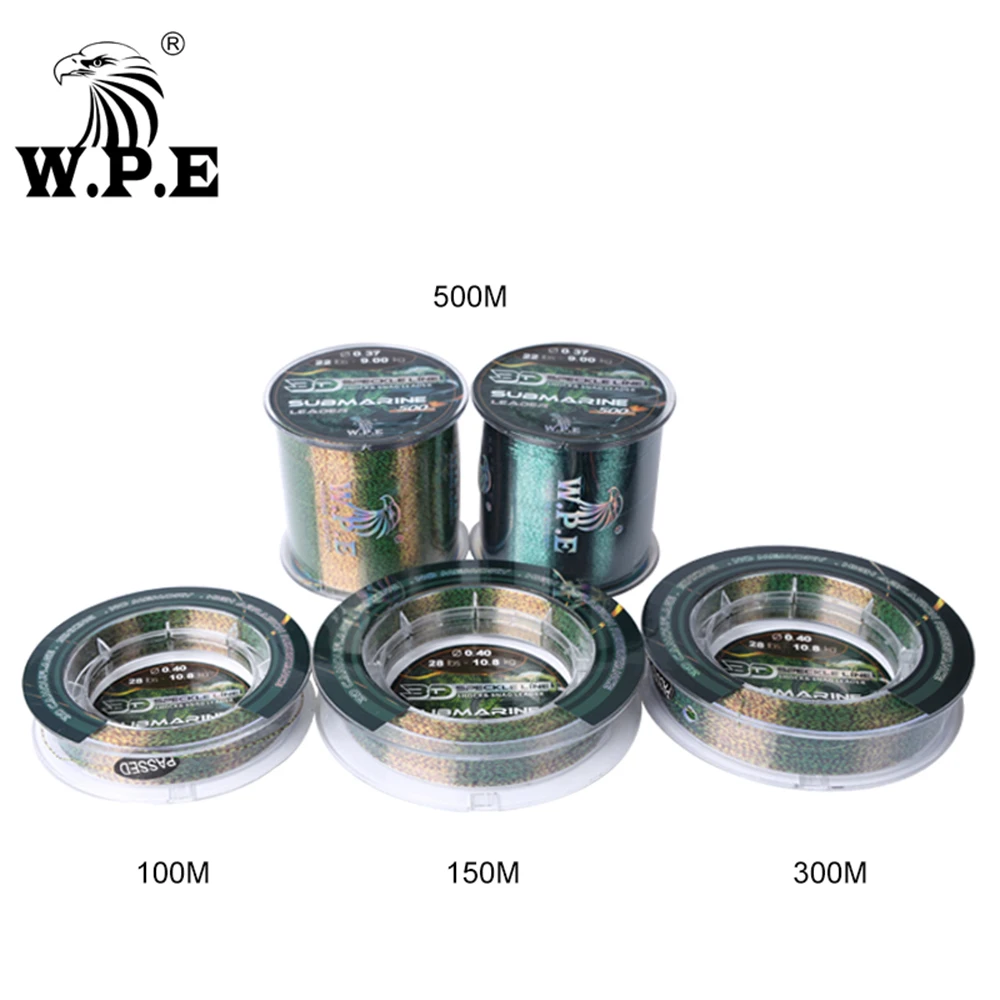 W.P.E Фирменная нейлоновая рыболовная леска 100 м/150 м/300 м/500 м 10lb 52lb для морской