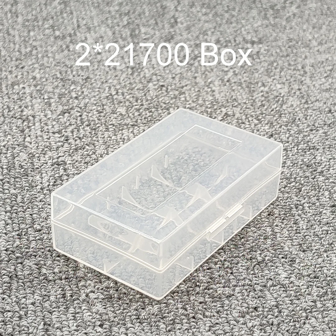 2*21700 Battery Storage Box 21700 Holder Case Plastic Transparent |