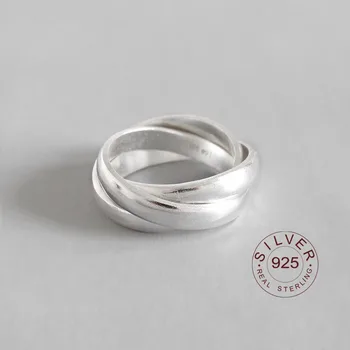 

Real 925% Sterling Braid Silver Opening Ring For Charming Women Party Fashion Fine Jewelry Classic Accessories