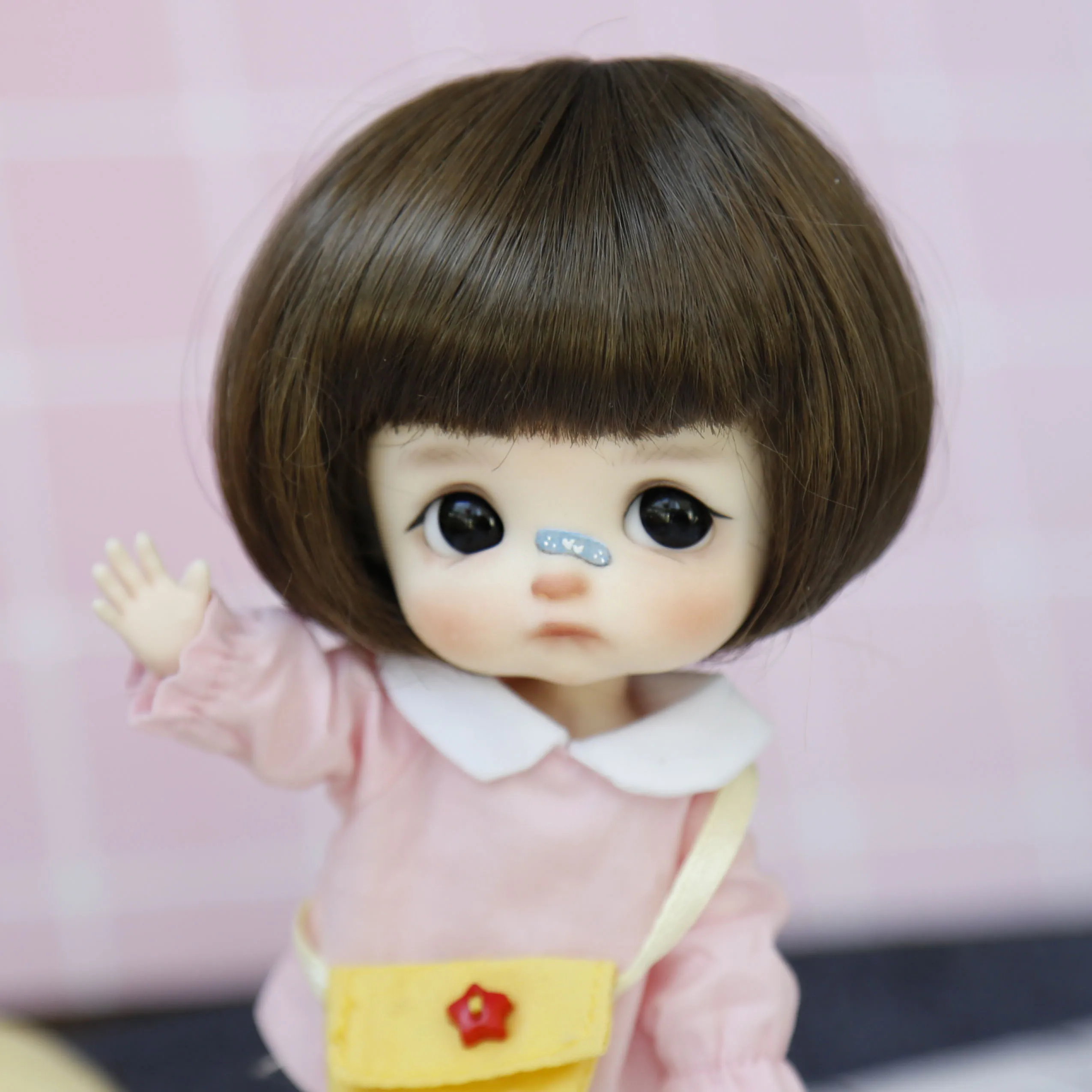 Bjd Wig SD doll wig high temperature fiber BJD ob11 short hair wig 1/8 doll wig headgear toy wigs doll wigs doll accessories