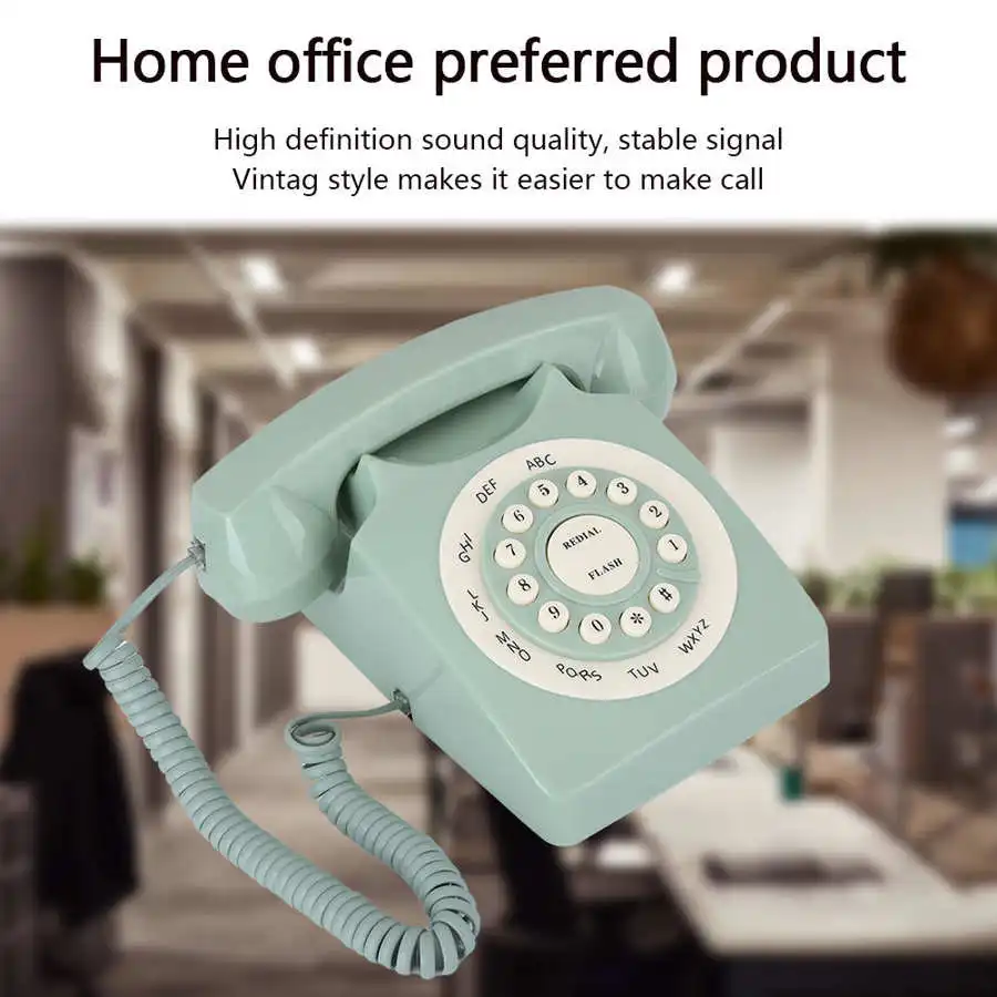 Старинный европейский телефон Vintag Landline зеленый высокой четкости - Цена: 2 297,00 руб.