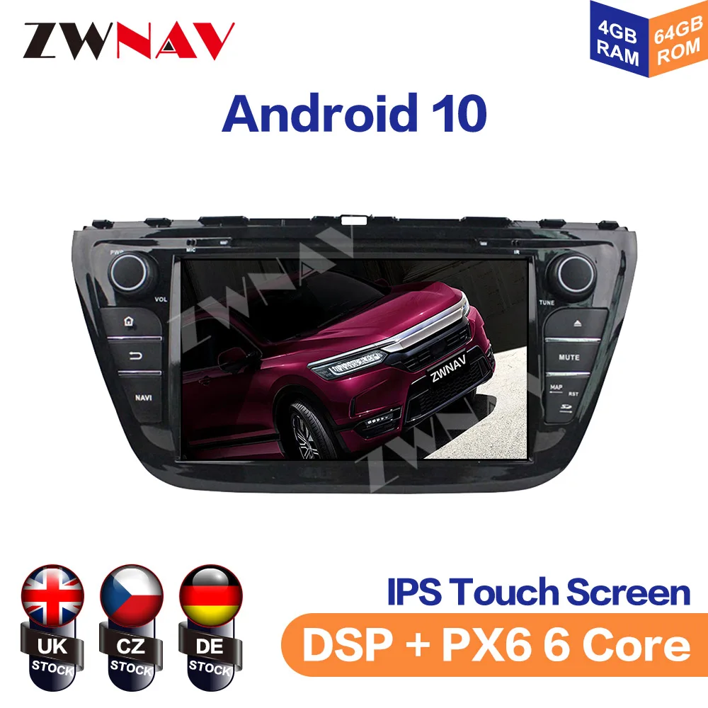 PX6 Android 10 0 Автомобильный GPS dvd DSP плеер для Suzuki SX4 S-Cross Радио 2014 2015 2016 2017 2018 с IPS wifi usb 4 +