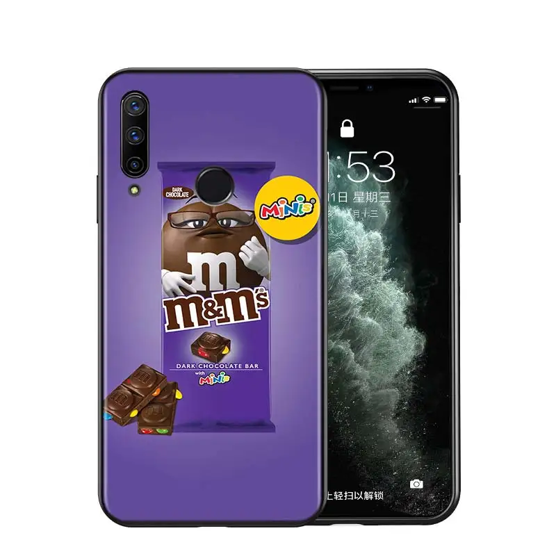 Silicone Cover Cute M&M‘s Chocolate For Huawei Honor 9 9X 9N 8S 8C 8X 8A V9 8 7S 7A 7C Pro lite Prime Play 3E Phone Case