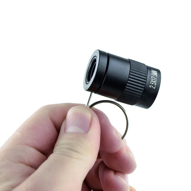 Black Outdoor Thumb Mini Pocket Micro Telescope Monocular 2.5x17.5mm Ultra Mini Finger Clutch Telescope 