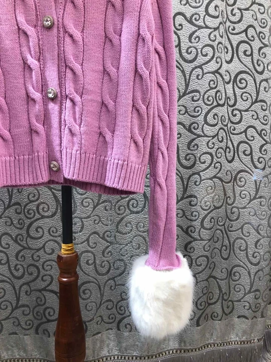 Новые осенние и зимние женские дикие боковые швы плюшевые вязаные кардиганы 1031