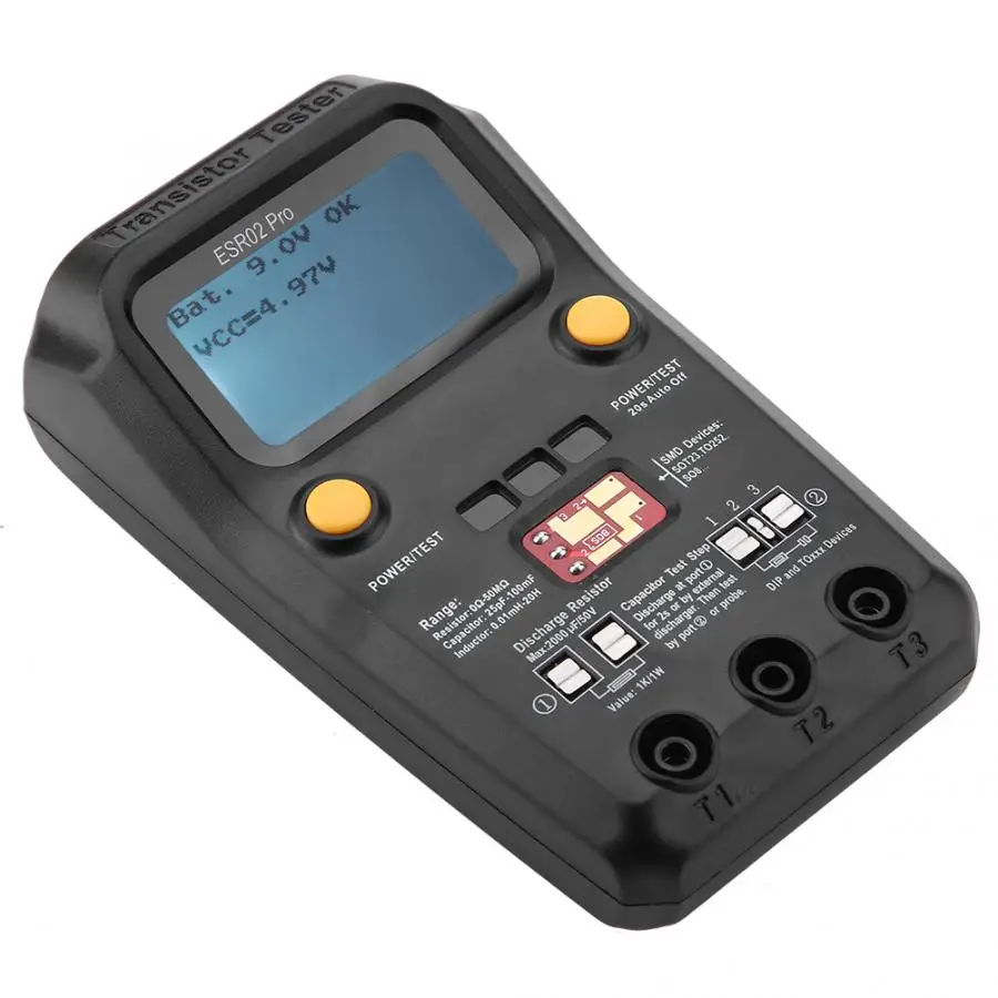 BSIDE ESR02 Pro цифровой Транзистор тестер SMD чип компонент индуктивности метр антенна анализатор конденсатор тестер