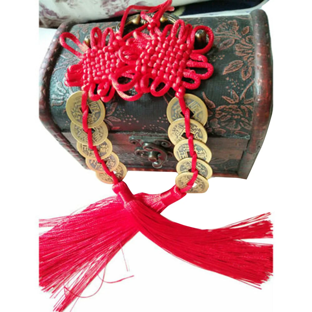 

1 PC Lucky Oriental Pendant Ornaments Red Chinese Knot Ornaments Tassels Red Hanging Ornaments Home Car Hanging Decorations