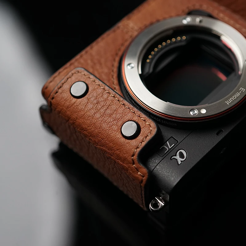 Case da Câmera Capa de Couro Mrstone Sony Artesanal Genuíno Acessórios A7c - Image 3