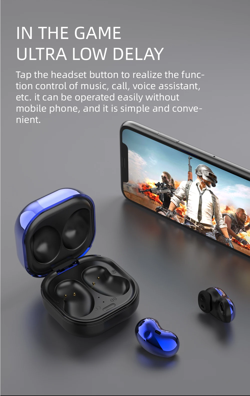 Hot Sale New S6plus Black TWS Bluetooth Headphones Stereo Wireless Headset Earbuds In Ear Earphones Ear Buds For Mobile Phone