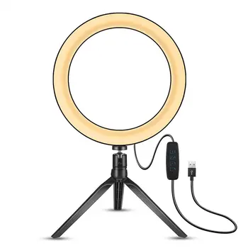 

10 Inch Led Ring Tripod Bracketet Anchor Mobile Phone Live Ring Fill Light Selfie Led Ring Flash Fill Light Stand