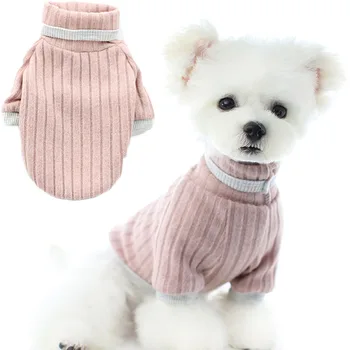 

Windproof Knit Dog Clothes Winter Pet Cat Sweater Turtleneck Warm Sweatshirt Coat Pup Dogs Solid High Collar Sweater for Dogs XL