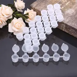 6 Pots 3ml Empty Paint Strips Mini Paint Box Pod Arts Containers Pigment Storage Plastic Container Drawing Tool Crafts P2A5