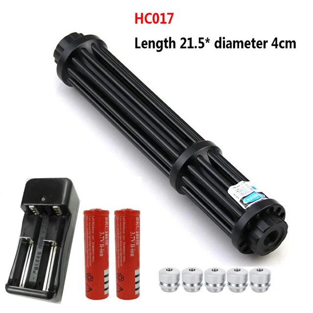 Powerful Blue Laser Pointer 10000m Laser Light High Powerful 450nm Focusable Flashlight Burn Match / Firecrackers Lit Cigarette HC017 battery