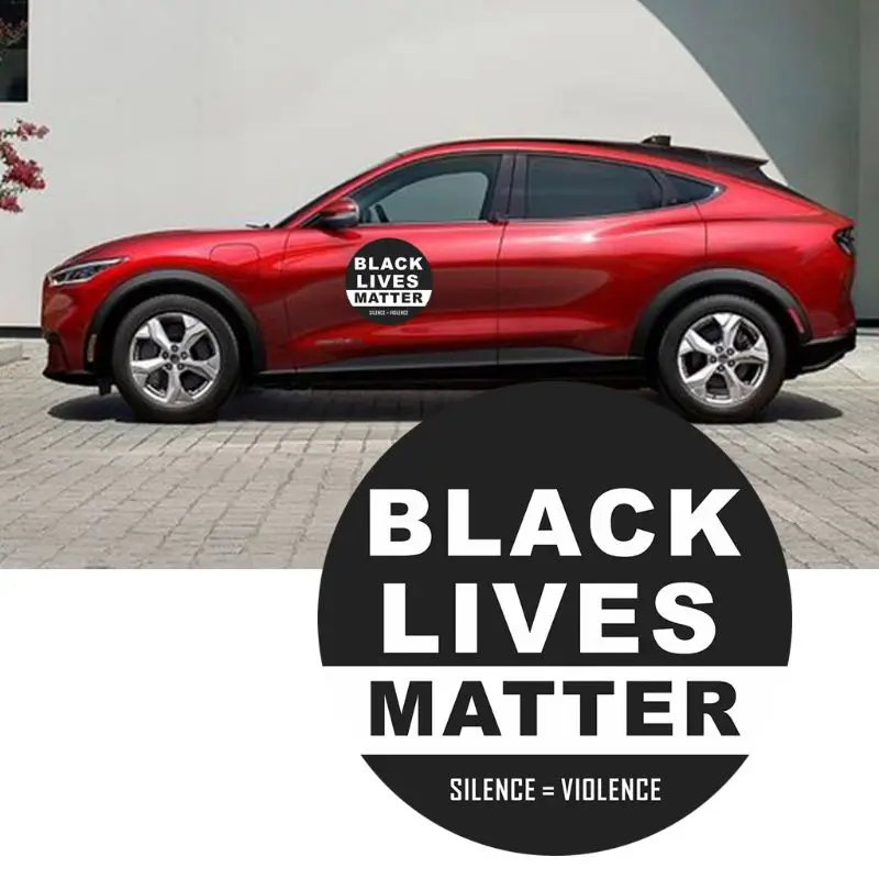 6PCS PVC Car Sticker BLACK LIVES MATTER Laptop Stickers Fist sign Stickers Remove For Protest Hot