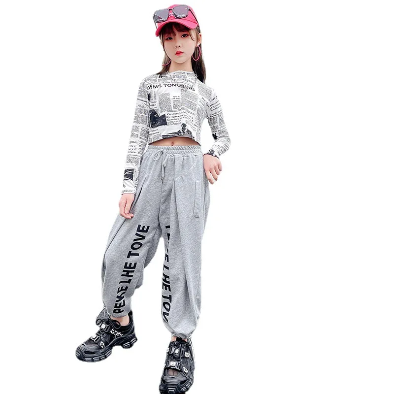 Inlzdz Traje De Jazz Hip Hop Niña Conjuntos De Ropa Danza Baile Callejero Crop Top Pantalon Sueltos Para Chicas 3-14 Años | taka-ecosumka.com