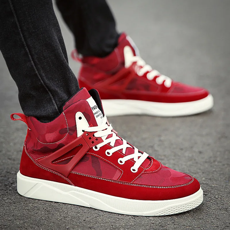 

Men shoes 2019 New Men Vulcanized shoes high-top warm shoes youth students casual sports shoes men single shoes MLHX016