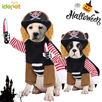 

Hot Halloween Pet Dog Clothes For Large Dog Costume Corsair Dressing Up Cat Party Cosplay Pirate Costume For Medium Big Dogs