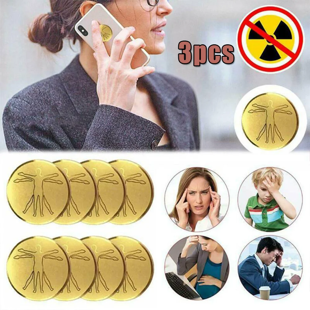 

3*Anti Radiation Protector Shield EMF Protection Cell Phone Sticker EMR Blocker