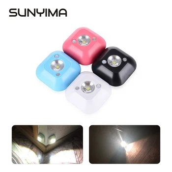 

SUNYIMA Night Lamp Smart Motion Sensor LED Wall Light Battery Powered Bedside Lamp For Wardrobe Drawer Bedroom Hallway Pathway