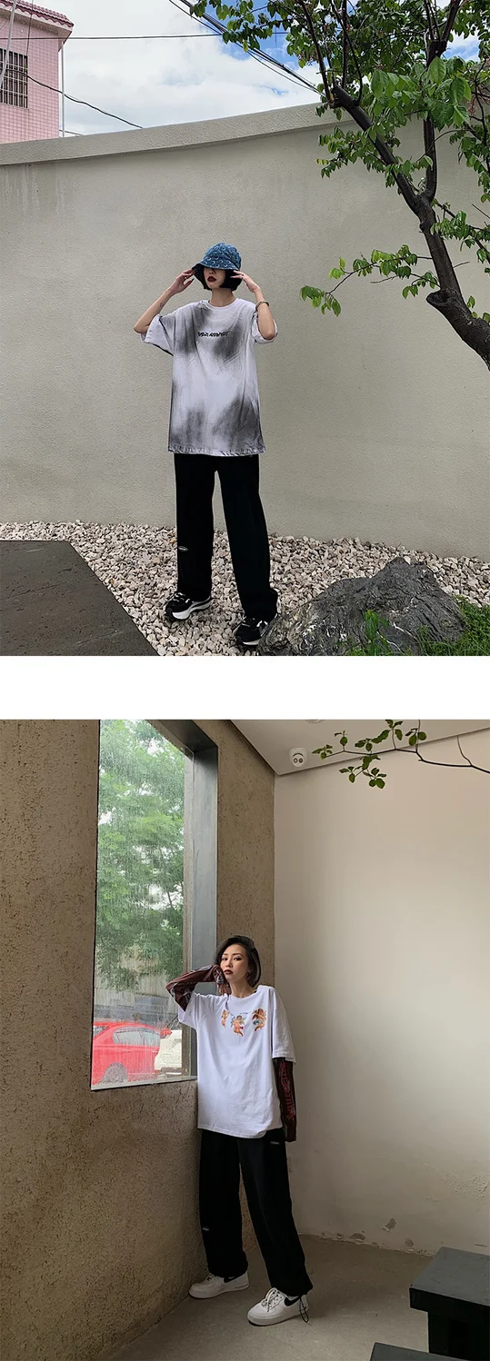 HOUZHOU Gray Jogging Sweatpants Women Baggy Korean Fashion Joggers Training Wide Sports Pants Oversize Trousers Female Palazzo HOUZHOU Gray Jogging Sweatpants Women Baggy Korean Fashion Joggers Training Wide Sports Pants Oversize Trousers Female Palazzo