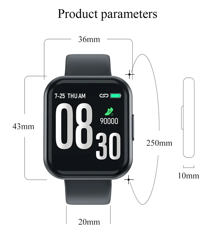 GT6 Смарт-часы мужские IP67 водонепроницаемые 1,3 Full Touch HD экран монитор сердечного ритма управление музыкой Смарт-часы женские смарт-браслет