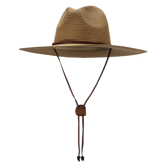 New Wide Brim Women Men Panama Straw Hat with Chin Strap Summer Garden Beach Sun Hat UPF 50+ 1
