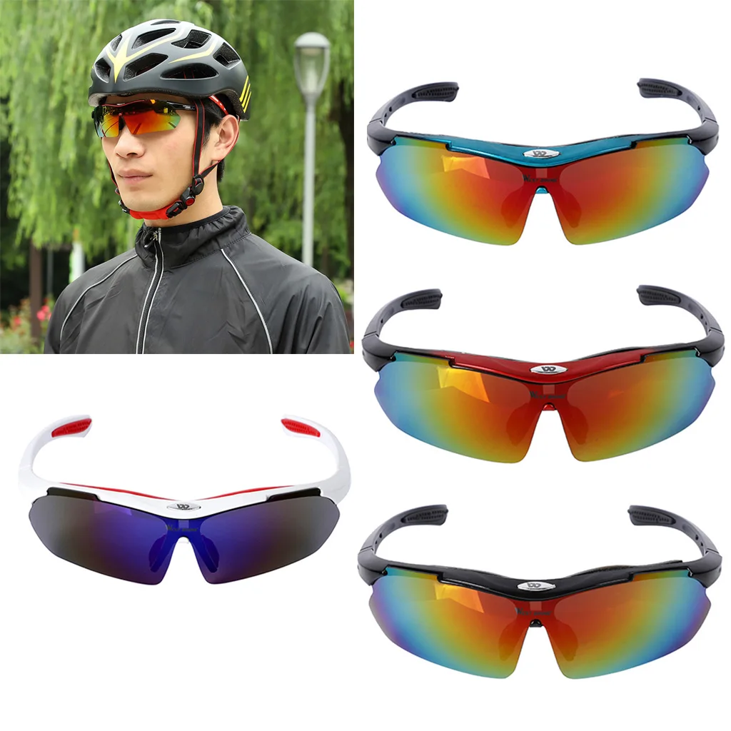 Windproof Riding Sunglasses PC Lens Bike Sports Goggles Cycling MTB BMX Glasses 