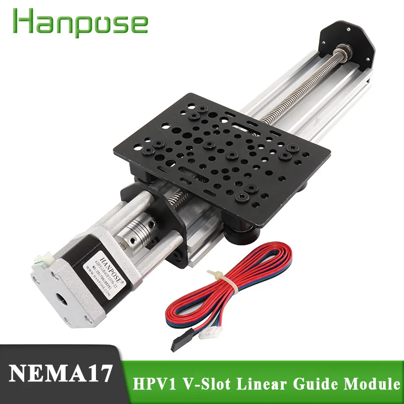 NEMA17 Stepper มอเตอร์ HPV1 V Slot Linear Actuator ชุด T8แกนสกรูตะกั่ว