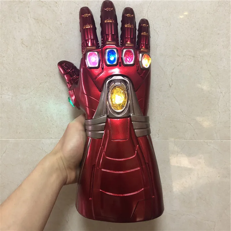 

1:1 Thanos Infinity Gauntlet Iron Man Infinity War Cosplay Gloves LED Light Avengers PVC Action Model Toys Gift Halloween Kids