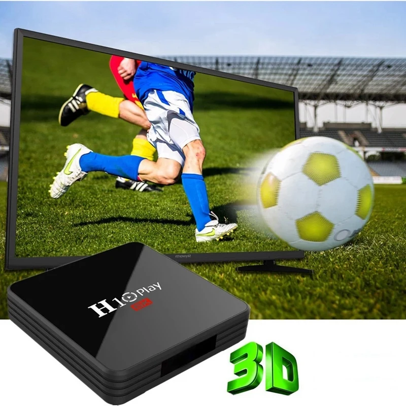 H10 PLAY Smart TV Box Android 9.0 Allwinner H6 Cortex-A53 Quad Core 64 Bit 4GB RAM/32GB ROM 2.4G WiFi Support TF Card H.265 Deco