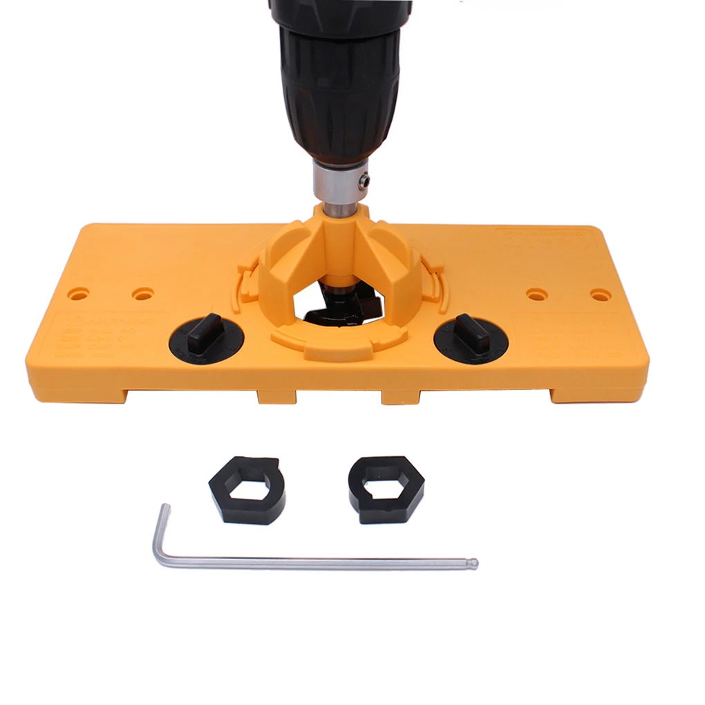 

Hinge Hole Saw Jig Drilling Guide Locator Hole Opener Door Cabinets Woodworking DIY Tool 35mm