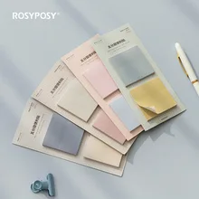 Jianwu 60 folhas simples fresco cor sólida notas pegajosas doce morandi decoração almofada de memorando adesivo escola material de escritório kawaii