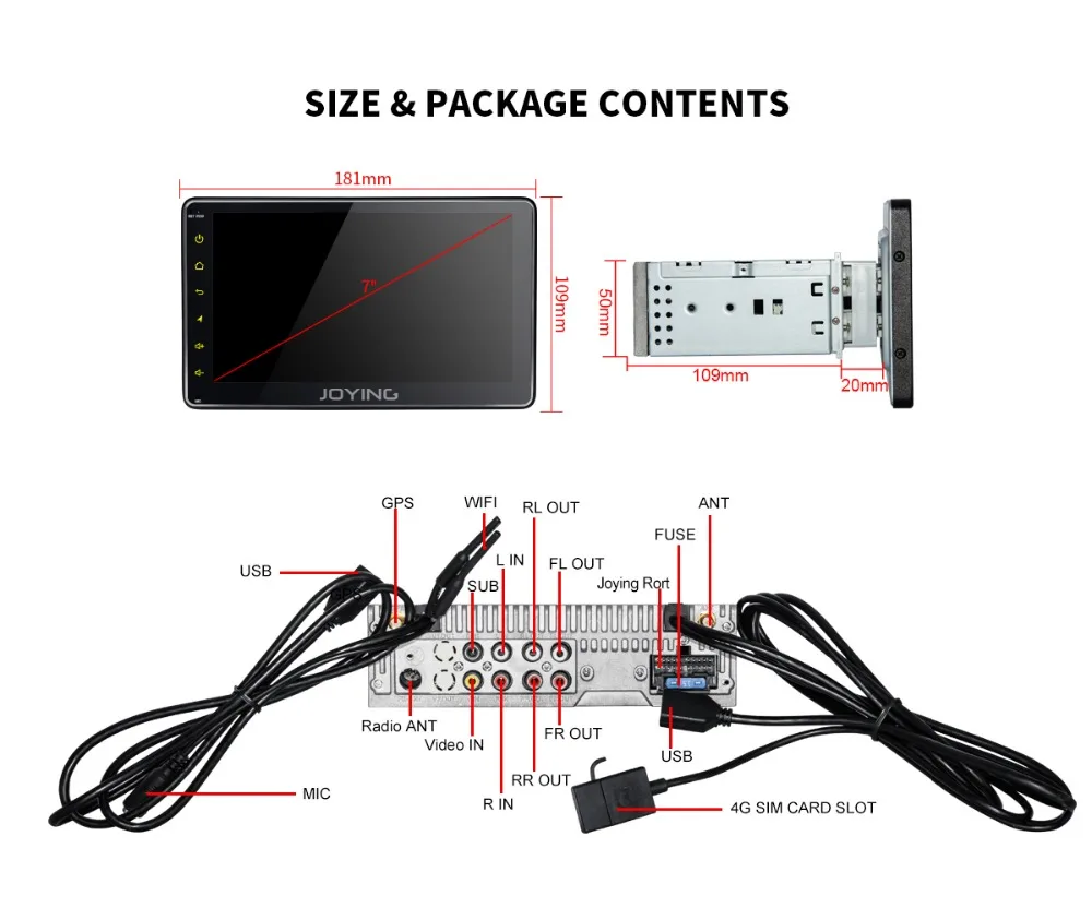 Cheap JOYING Android 8.1Octa Core single din support 4G network 7" support fast boot/steering wheel controlwith free Rear view camera 25 Cheap JOYING Android 8.1Octa Core single din support 4G network 7" support fast boot/steering wheel controlwith free Rear view camera 25