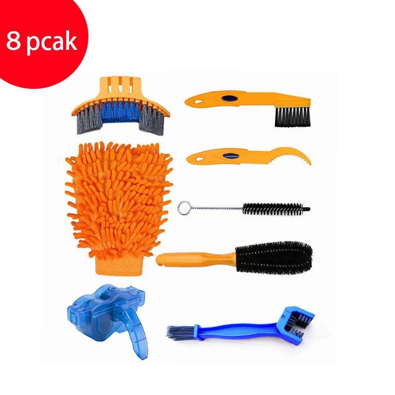 3PCS//Set Bicycle Chain Cleaner Scrubber Brushes Mountain Bike Wash Tool Set Cycling Cleaning Kit Bicycle Repair Tools