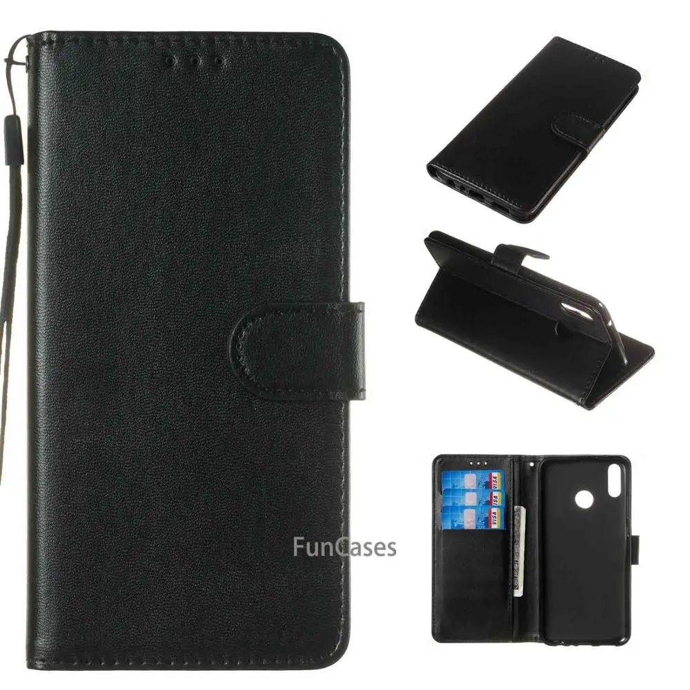 Для funda huawei Y9 2018 чехол кожаный бумажник для телефона 2019 Роскошный флип-кошелек