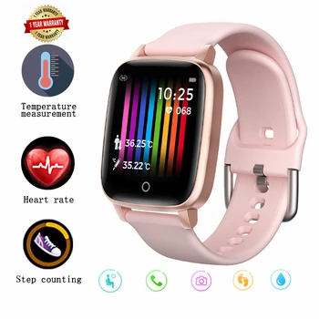 

T1 Smart Watch Band Temperature Measure ECG+PPG Heart Rate Blood Pressure Monitor Waterproof Smartwatch For men women