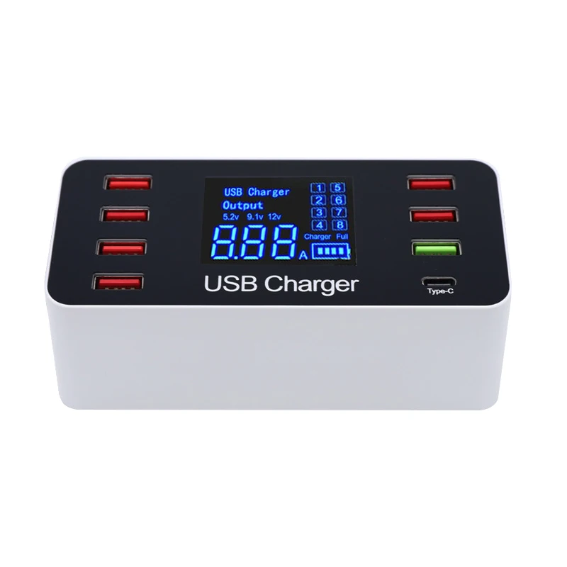 8 Usb порт мульти быстрое USB зарядное устройство для Xiaomi для Iphone 11 Pro несколько USB телефон зарядная станция usb-хаб зарядное устройство светодиодный дисплей
