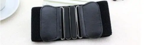 Летний женский модный короткий винтажный широкий пояс с эластичной резинкой на талии ремень с пряжкой невероятный - Цвет: N