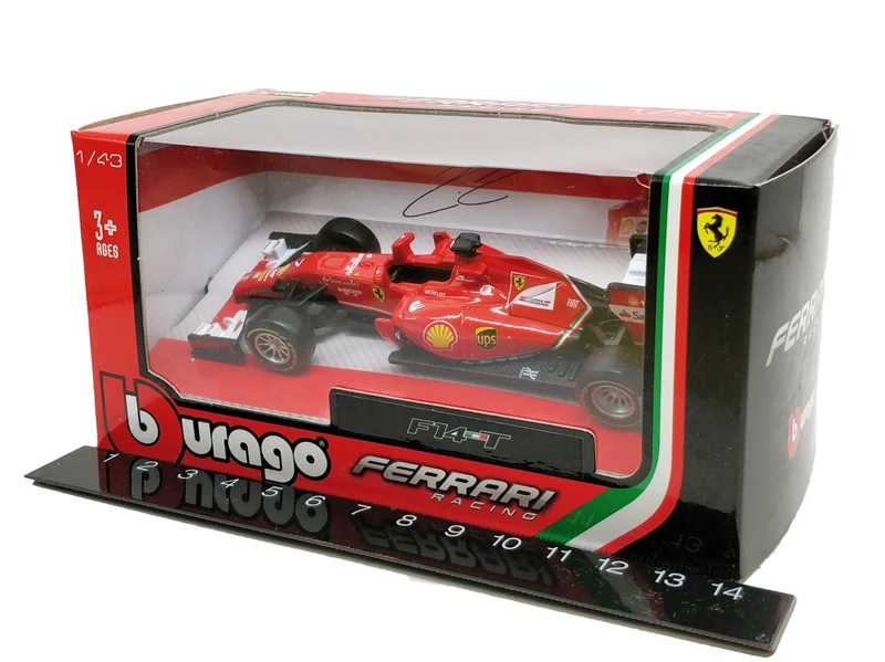 Модель автомобиля BBurago 1:43 F1 SF90 2019 SF14T 2014 Nr7 Kimi Raikkonen 2015 SF15T Nr5 Себастьян Vettel F2012
