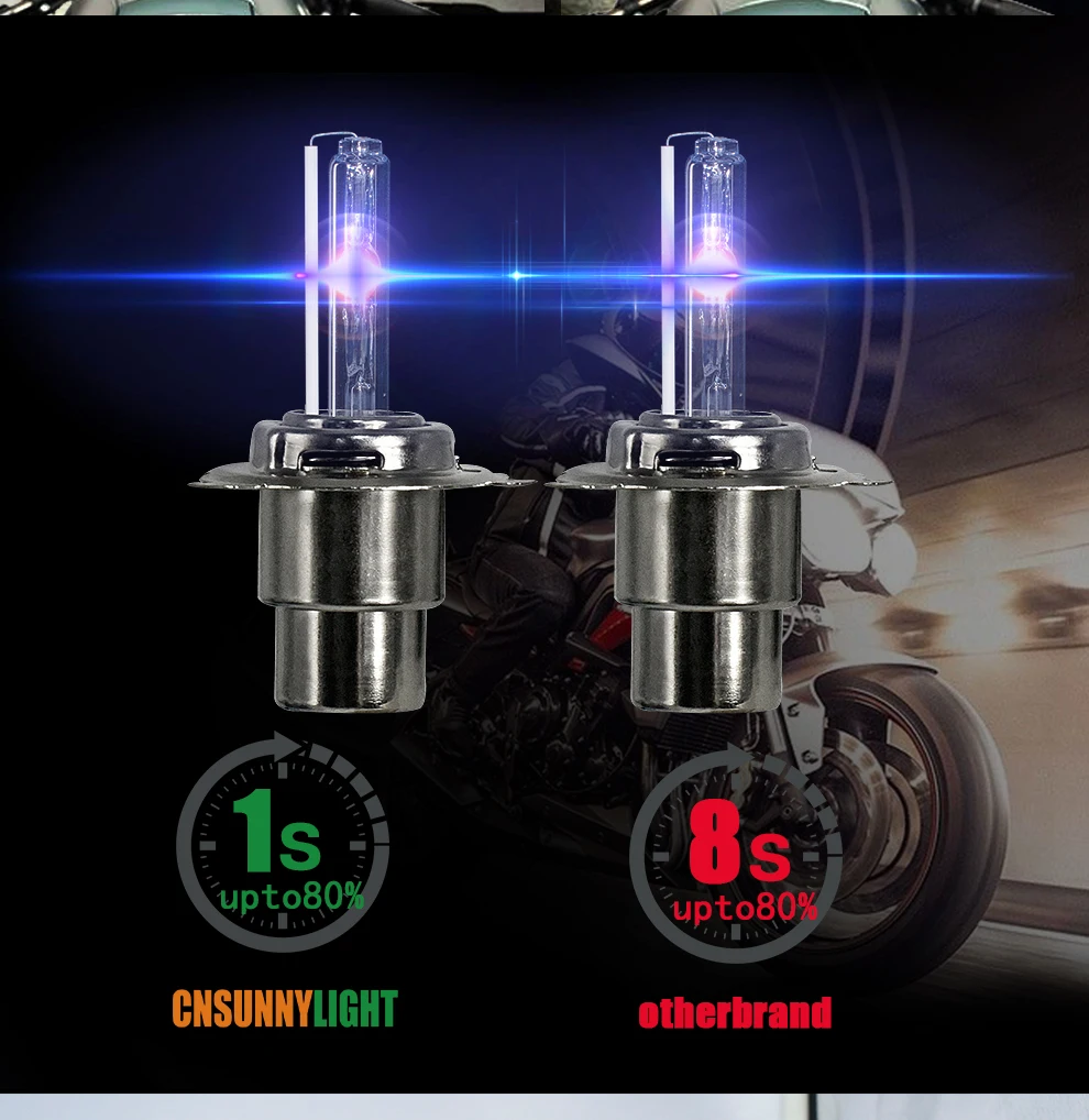 CNSUNNYLIGHT H6 Super Bright Motorcycle Xenon Bulb 35W HID Ballast Kit 6000K Headlamp H4 HS1 P43T BA20D P15D E-bike Moto Light (5)