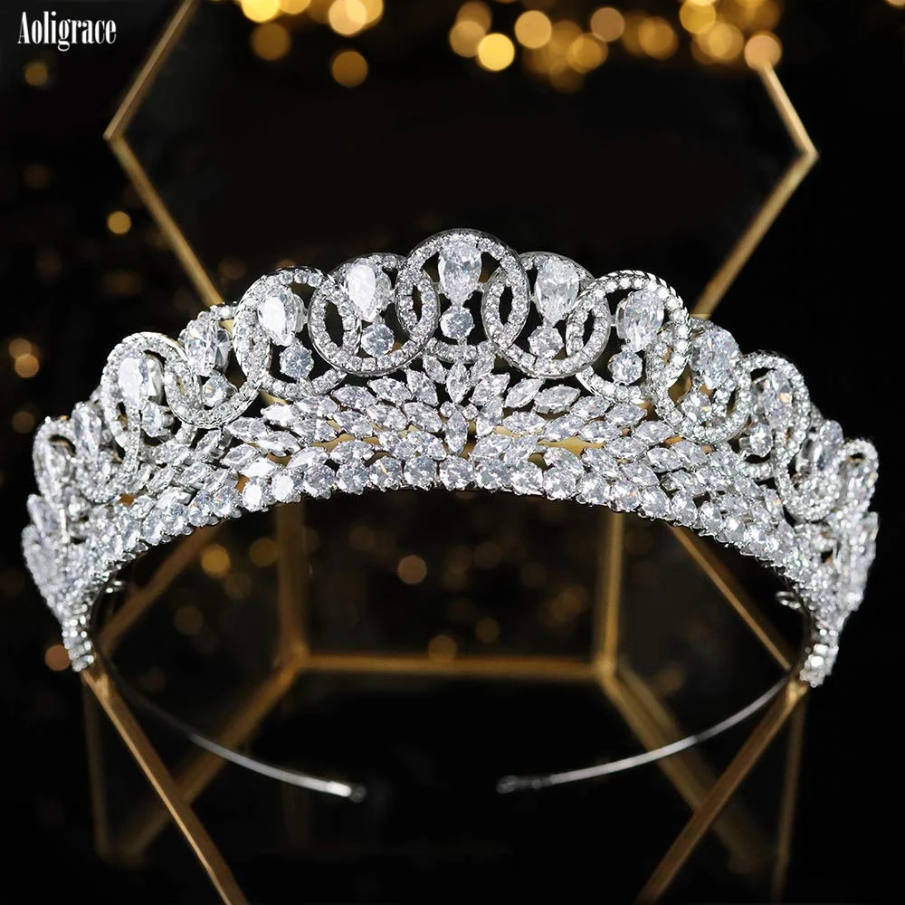 5a Level Cubic Zirconia Cz Zircon Small Wedding Tiaras And Crowns For