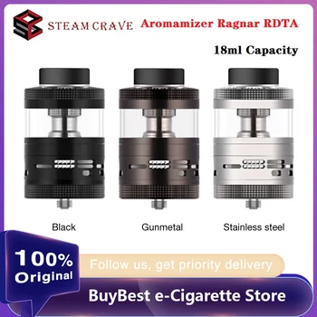 

Original Steam Crave Aromamizer Ragnar RDTA 18ml Large Capacity E-cig Vape Tank 35mm Vaporizer 510 Thread for Hadron 220W MOD