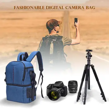 

DSLR Photo Camera Waterproof Oxford Fabric Shoulders Backpack SLR Case Bag