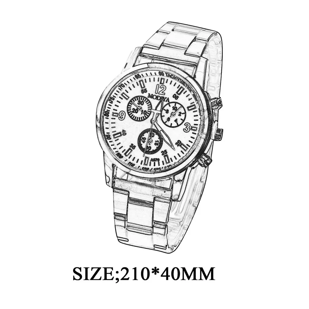 Металлическая поверхность стальная полоса модные повседневные Роскошные Аналоговые кварцевые часы мужские часы с высокой точностью подарок GD025