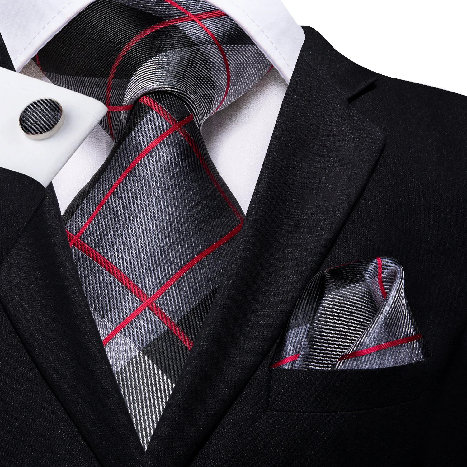 100% Silk Men's Tie NeckTie 8.5cm Ties for Men Formal Luxury Wedding Quality Gravata Hi-Tie neck tie