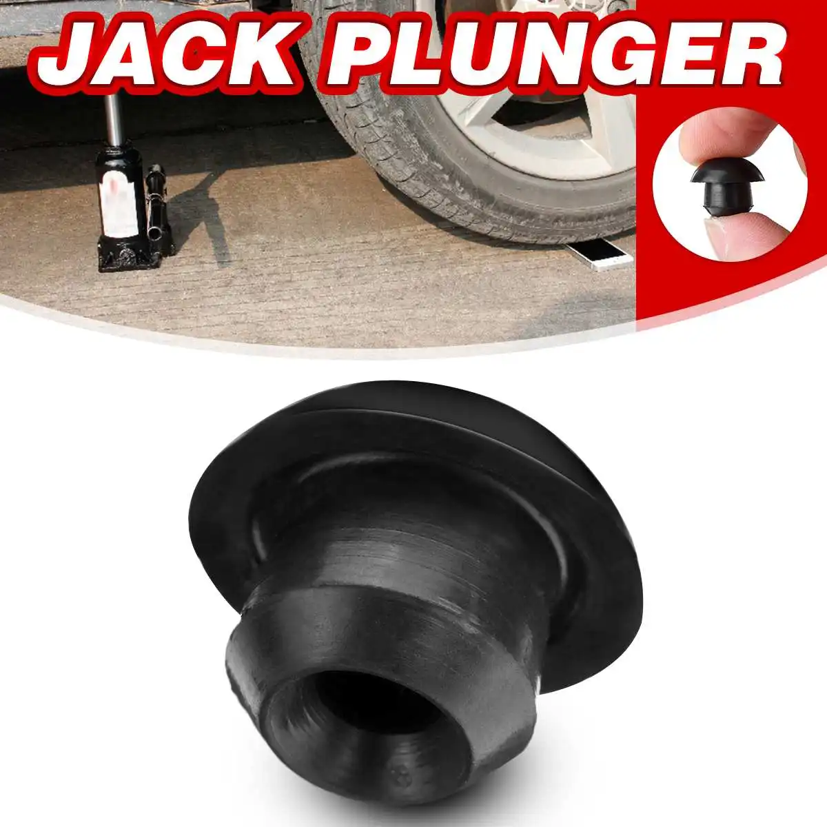 Universal Car Horizontal Jack Rod Filler Plug Plunger Rubber For 2 tons