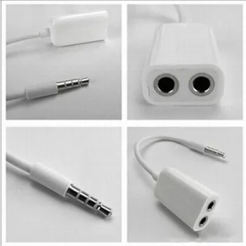 

For MP3 Player Speaker 3.5mm Jack Aux Audio Cable Earphones Splitter Adapter 1 To 2 for iPhone iPad 2000pcs/lot
