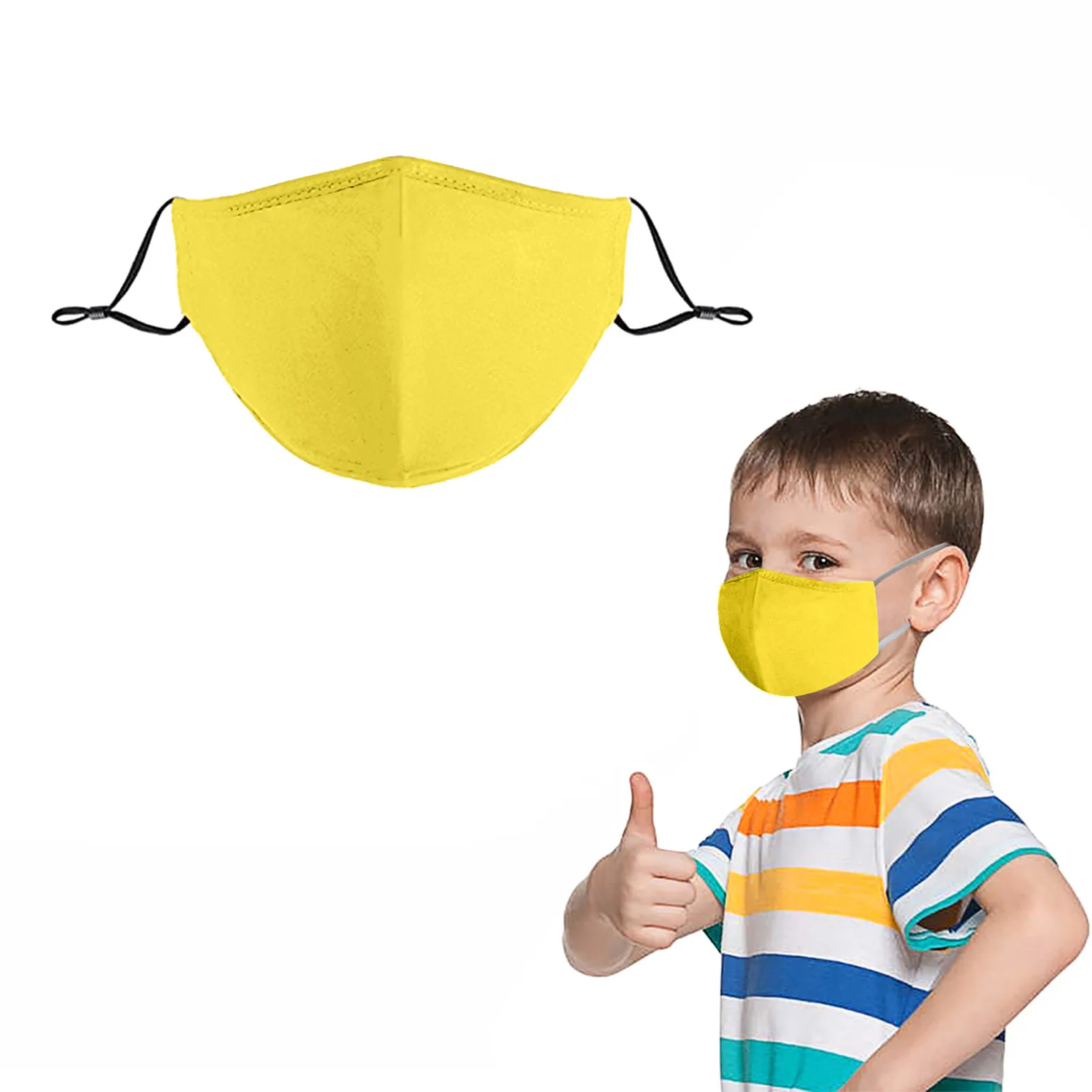 Kids Cloth Face Mask Washable Reusable Cute Children Face Masks Adjustable For Girls Boys 1pc Masque Halloween Cosplay Mask